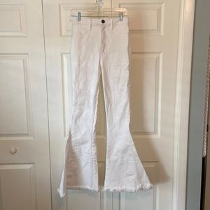 White High waisted flare Jeans